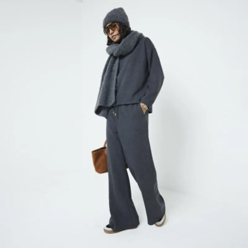 Grey Wide Leg Trousers sold by River Island