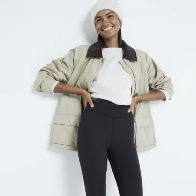 Black High Waisted Leggings sold by River Island