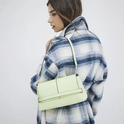 Green Fold Over Clutch Bag sold by River Island
