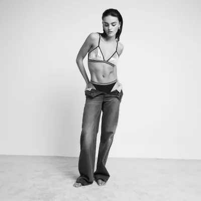 Black Sequin Bra & Knickers Set sold by River Island