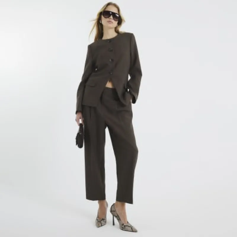 Brown Button Front Blazer sold by River Island