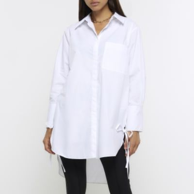 White tie side oversized shirt sold by River Island