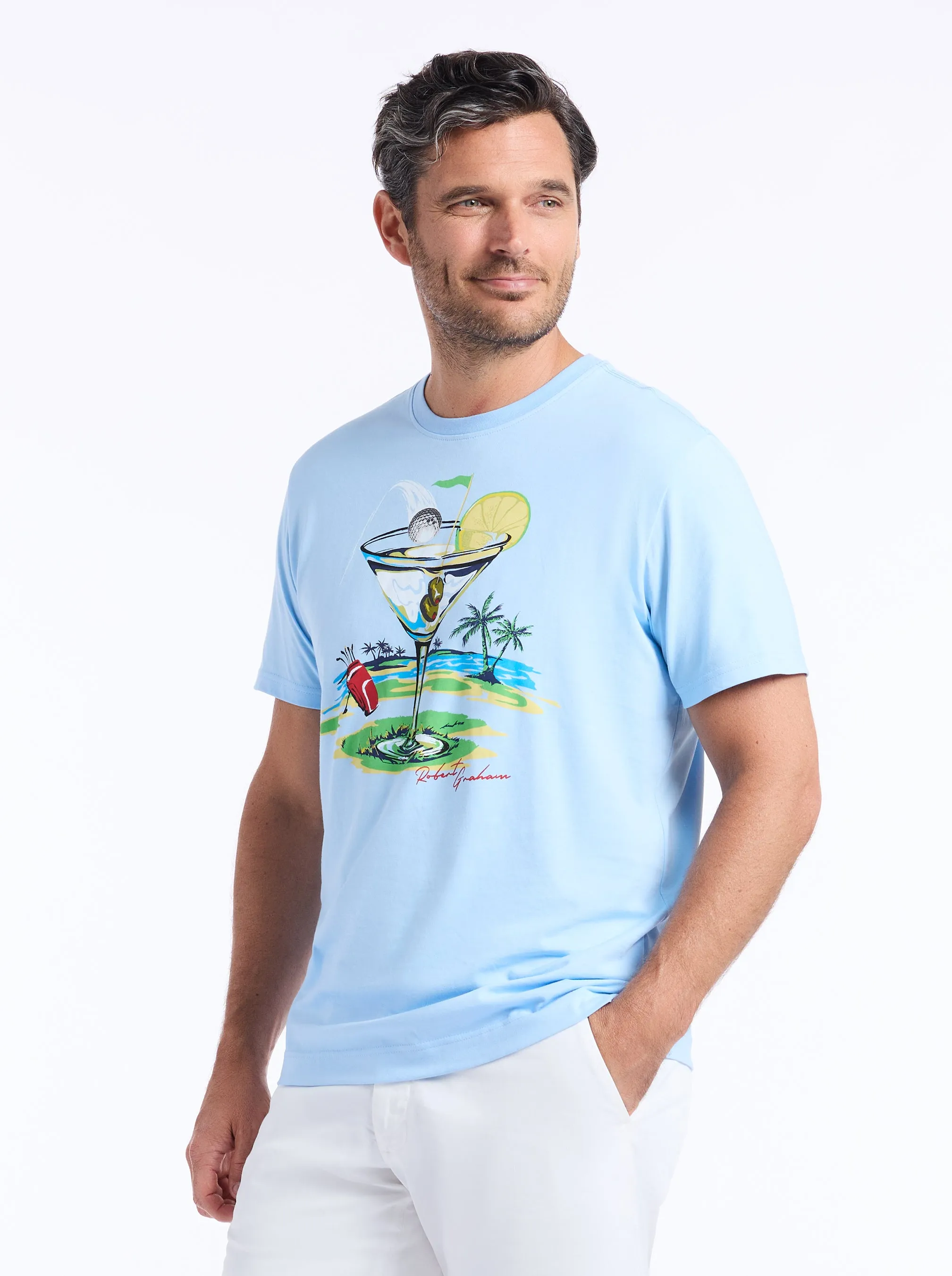 HOLE IN FUN SHORT SLEEVE T-SHIRT sold by Robert Graham product image thumbnail 5