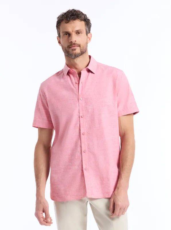SUTTON SHORT SLEEVE BUTTON DOWN SHIRT made by Robert Graham