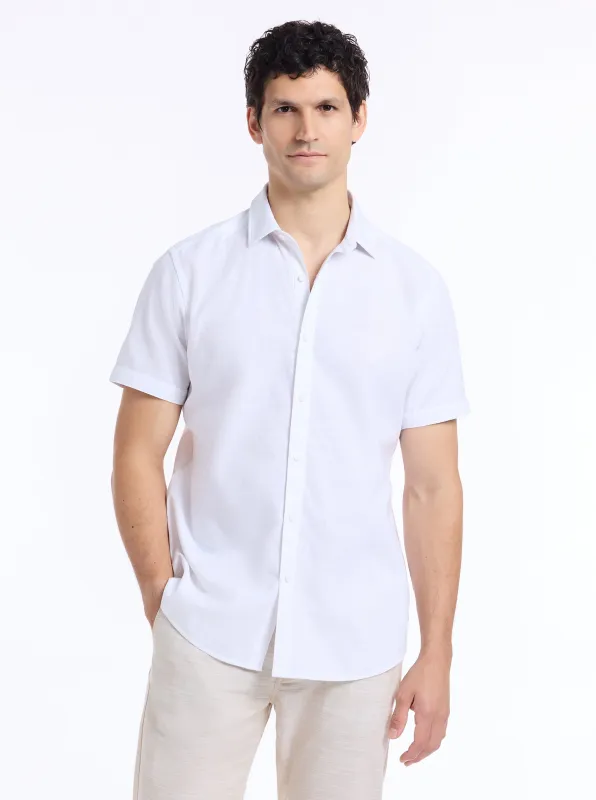 SUTTON SHORT SLEEVE BUTTON DOWN SHIRT made by Robert Graham