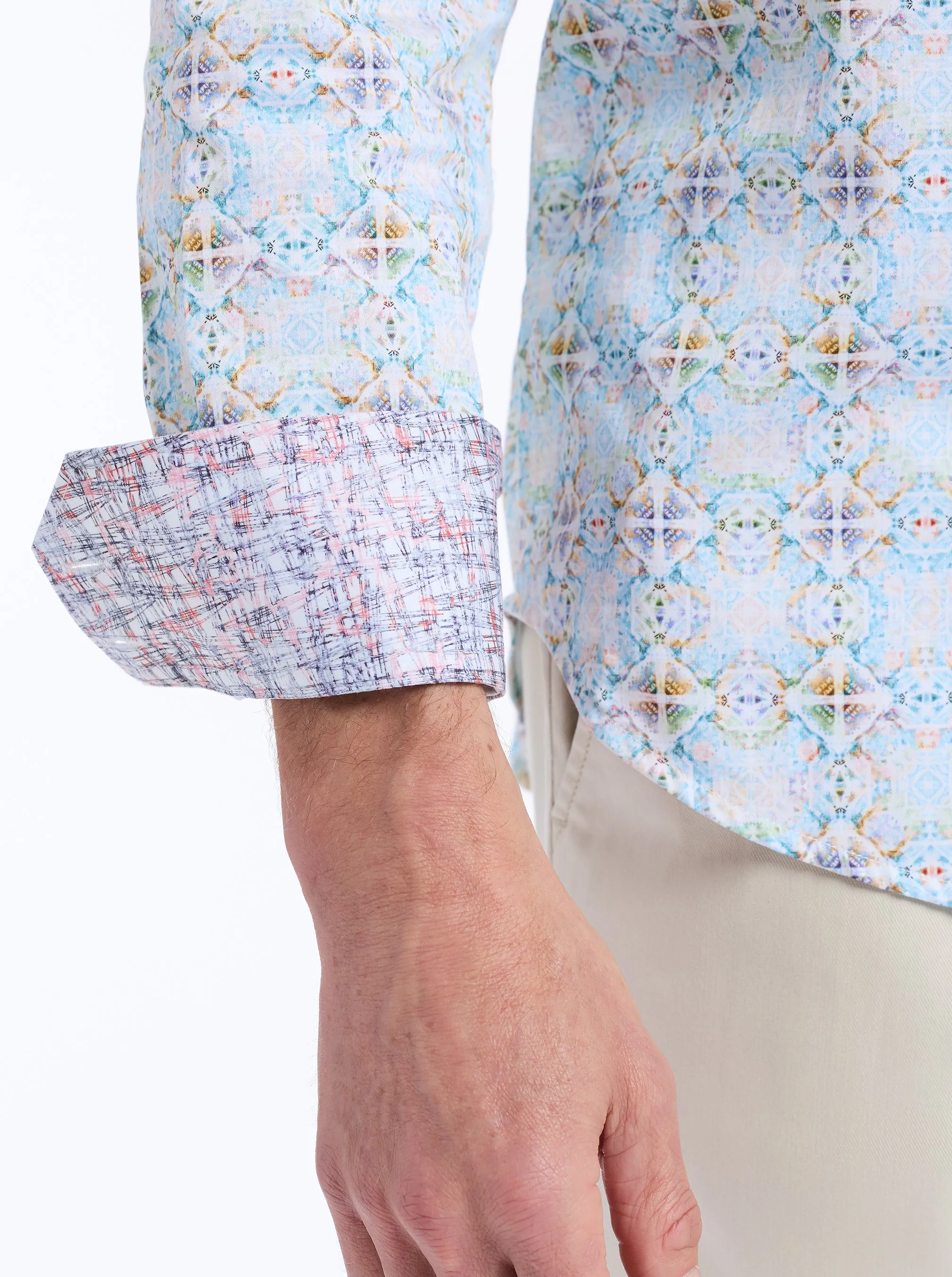 RUNNYMEDE LONG SLEEVE BUTTON DOWN SHIRT sold by Robert Graham product image thumbnail 4