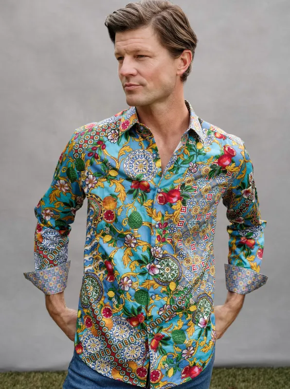 NORTHUMBRIA LONG SLEEVE BUTTON DOWN SHIRT made by Robert Graham