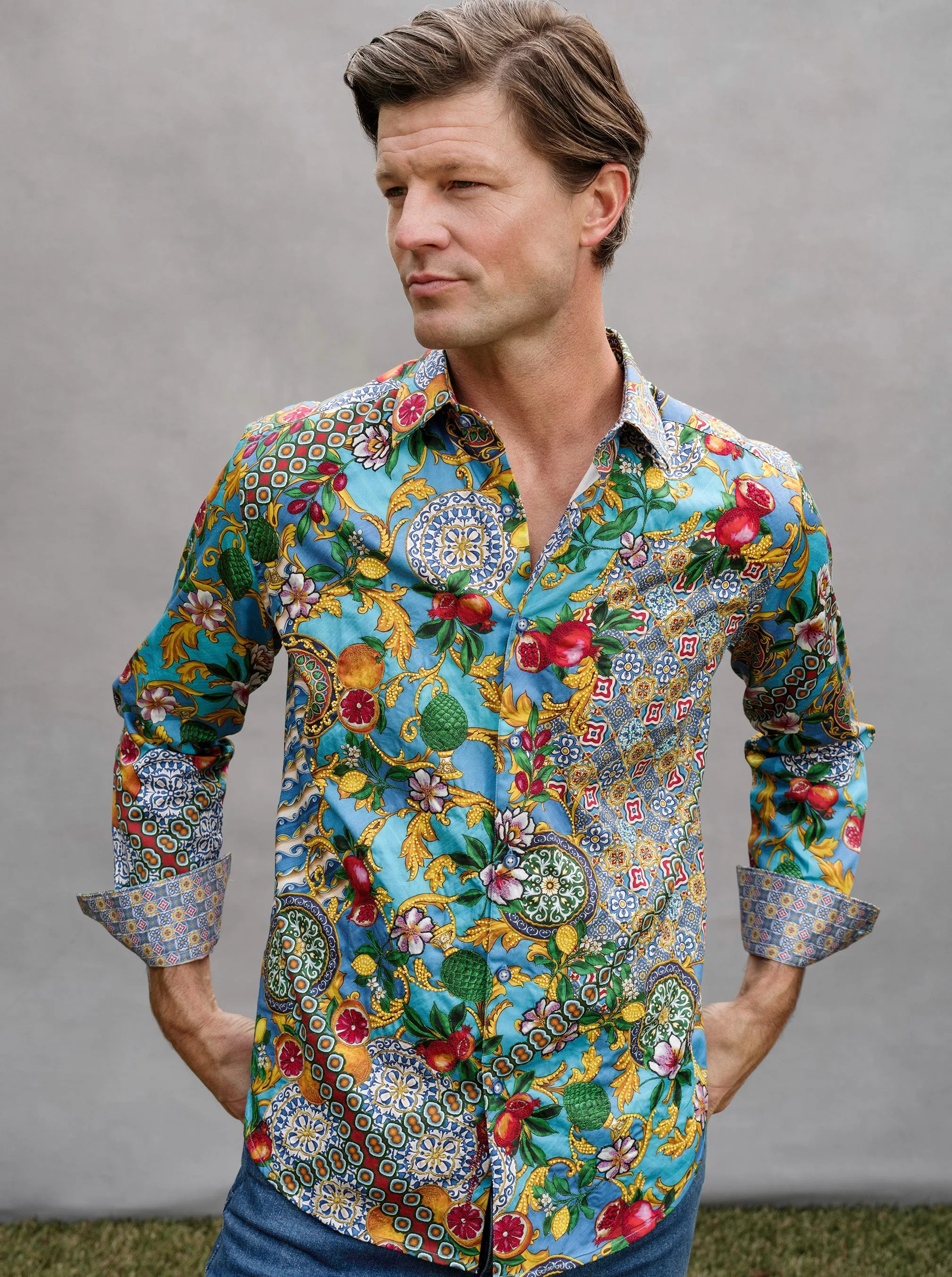 NORTHUMBRIA LONG SLEEVE BUTTON DOWN SHIRT sold by Robert Graham