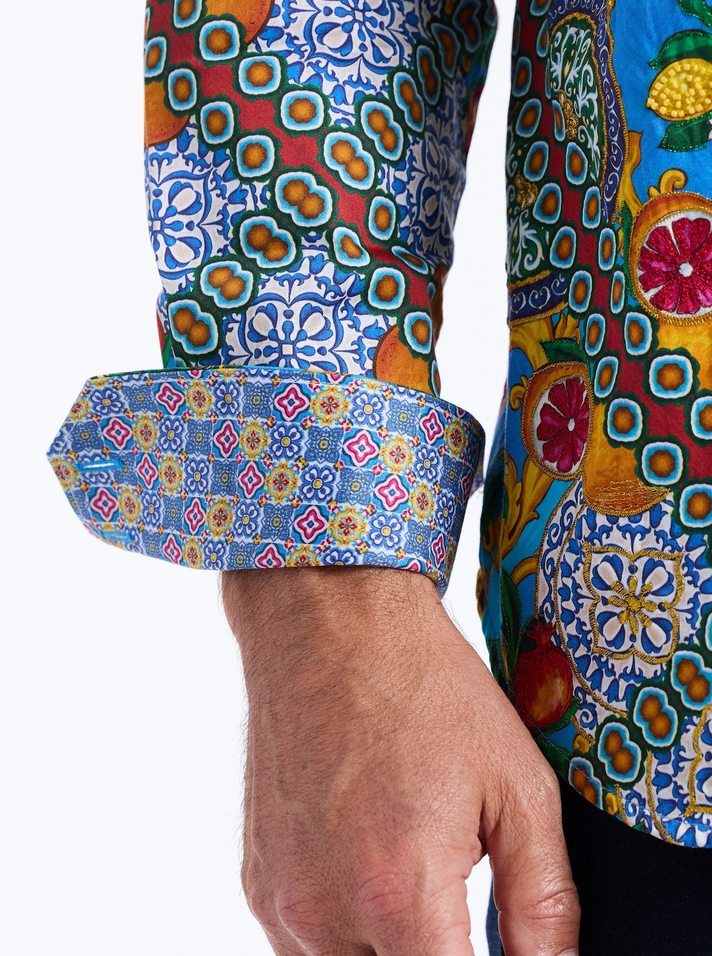 NORTHUMBRIA LONG SLEEVE BUTTON DOWN SHIRT sold by Robert Graham product image thumbnail 5