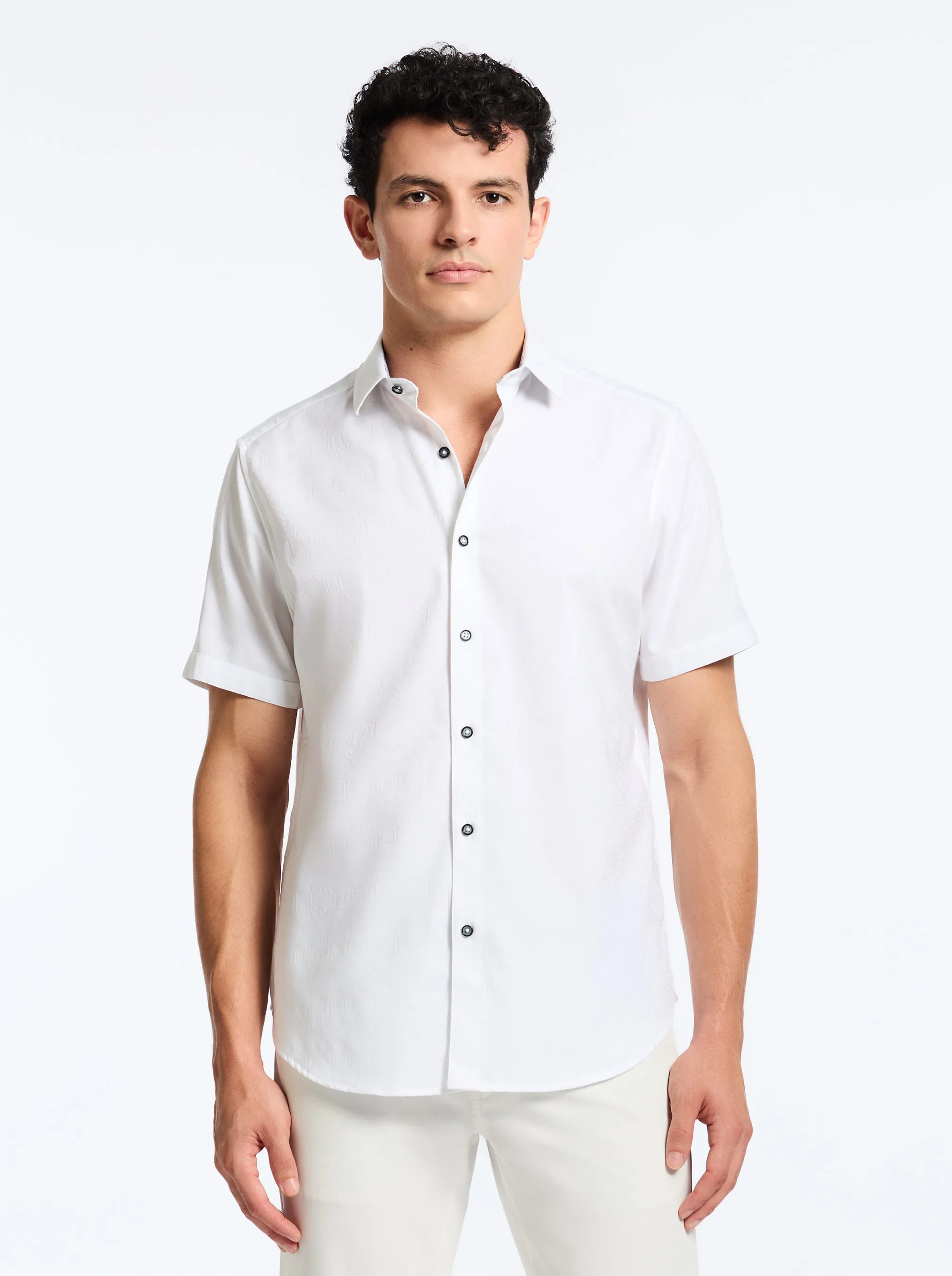 ODYSSEY SHORT SLEEVE BUTTON DOWN SHIRT sold by Robert Graham