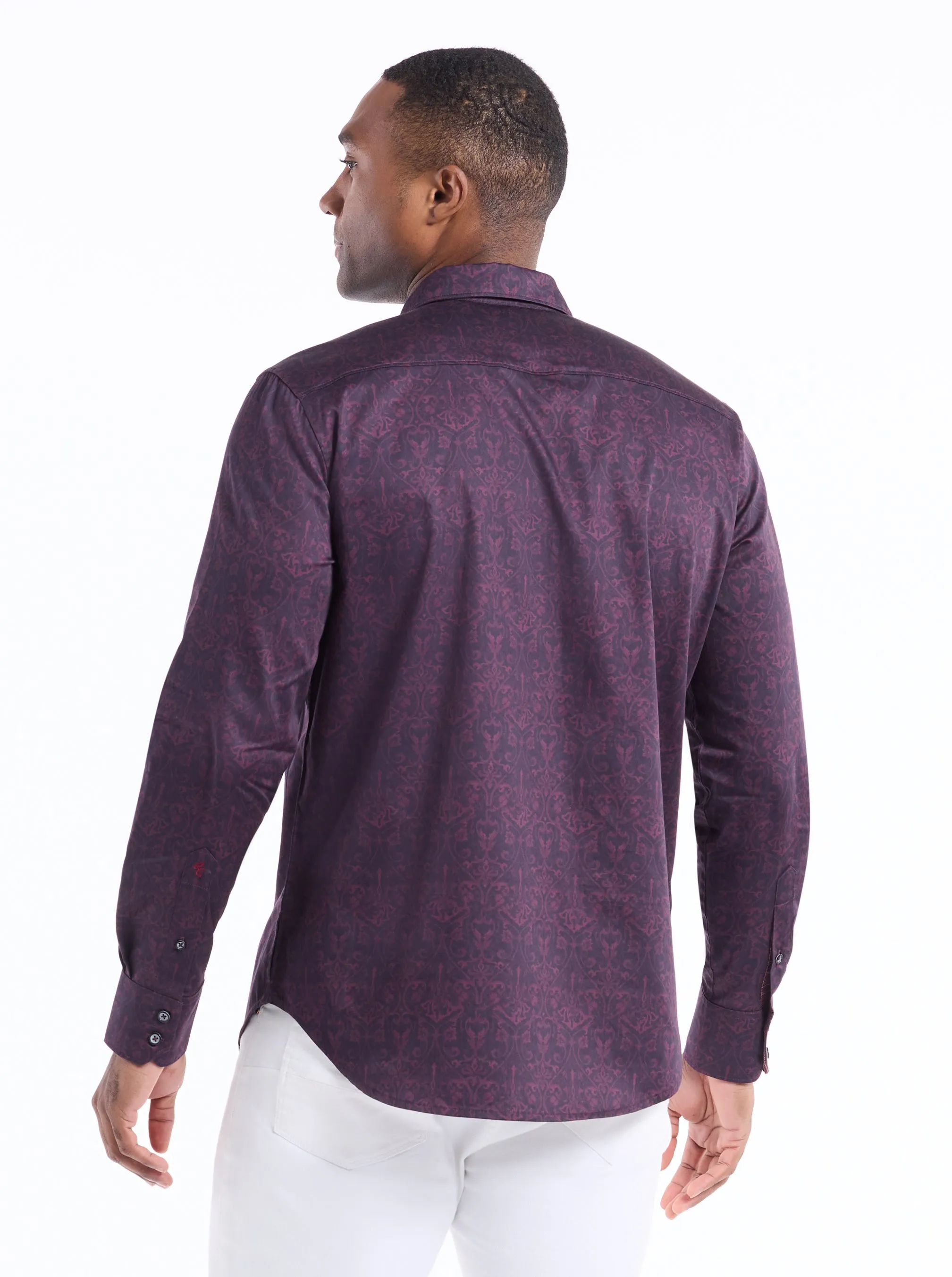 ROYAL MIDNIGHT LONG SLEEVE BUTTON DOWN SHIRT sold by Robert Graham product image thumbnail 4