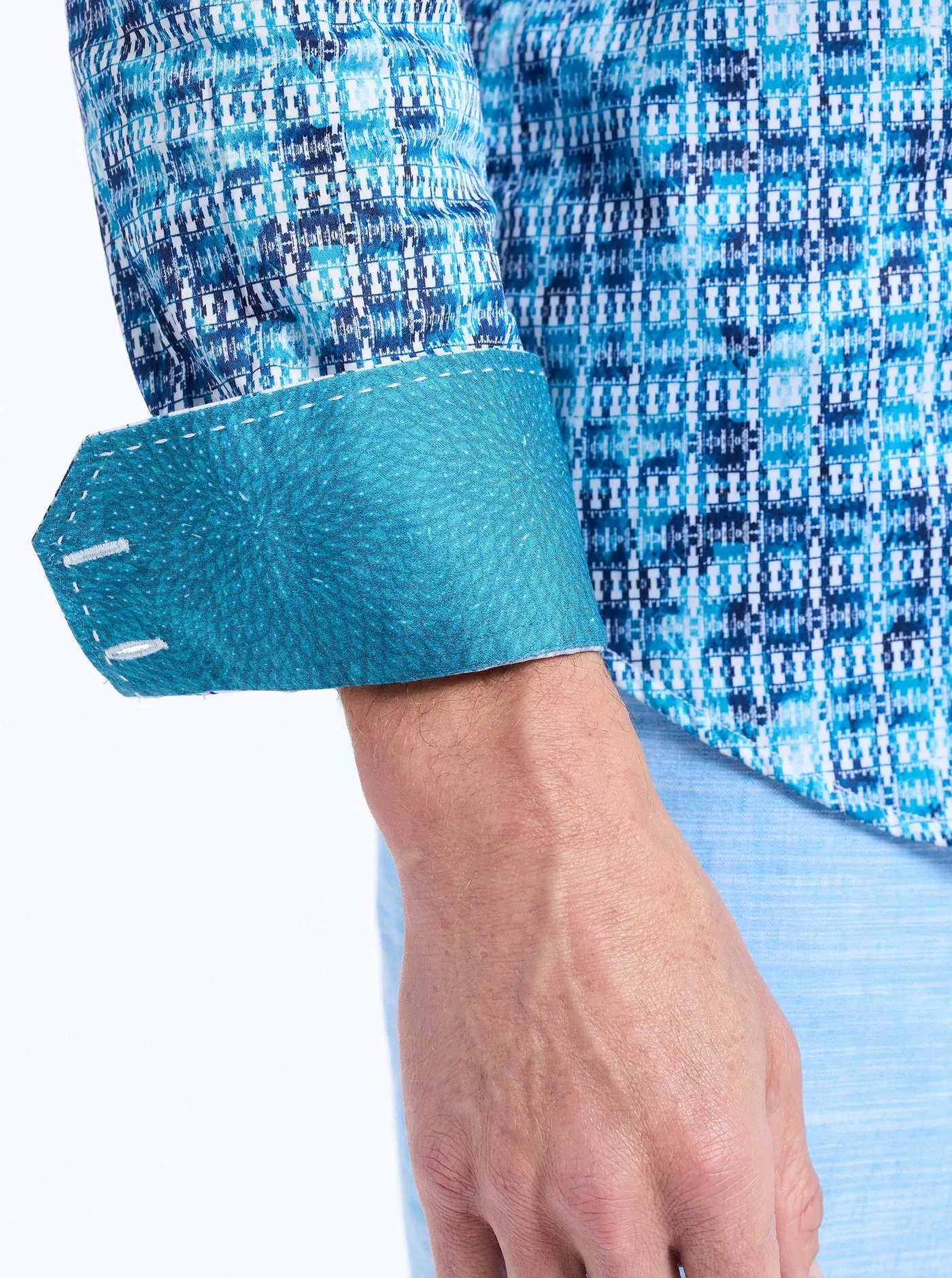 WESTMORELAND LONG SLEEVE BUTTON DOWN SHIRT sold by Robert Graham product image thumbnail 4