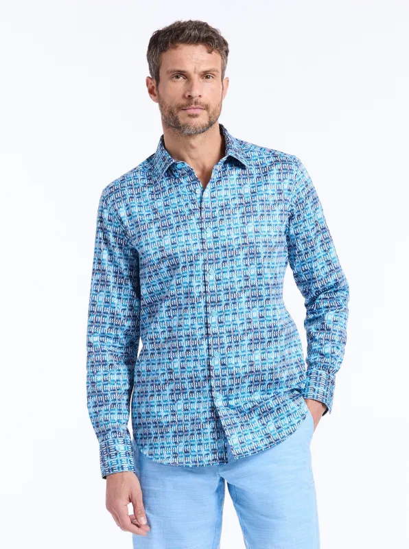 WESTMORELAND LONG SLEEVE BUTTON DOWN SHIRT made by Robert Graham