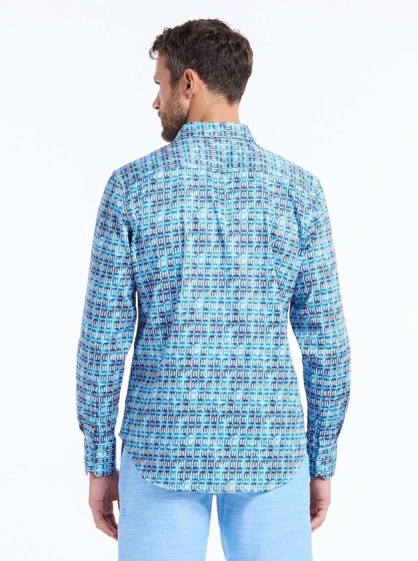 WESTMORELAND LONG SLEEVE BUTTON DOWN SHIRT sold by Robert Graham product image thumbnail 5