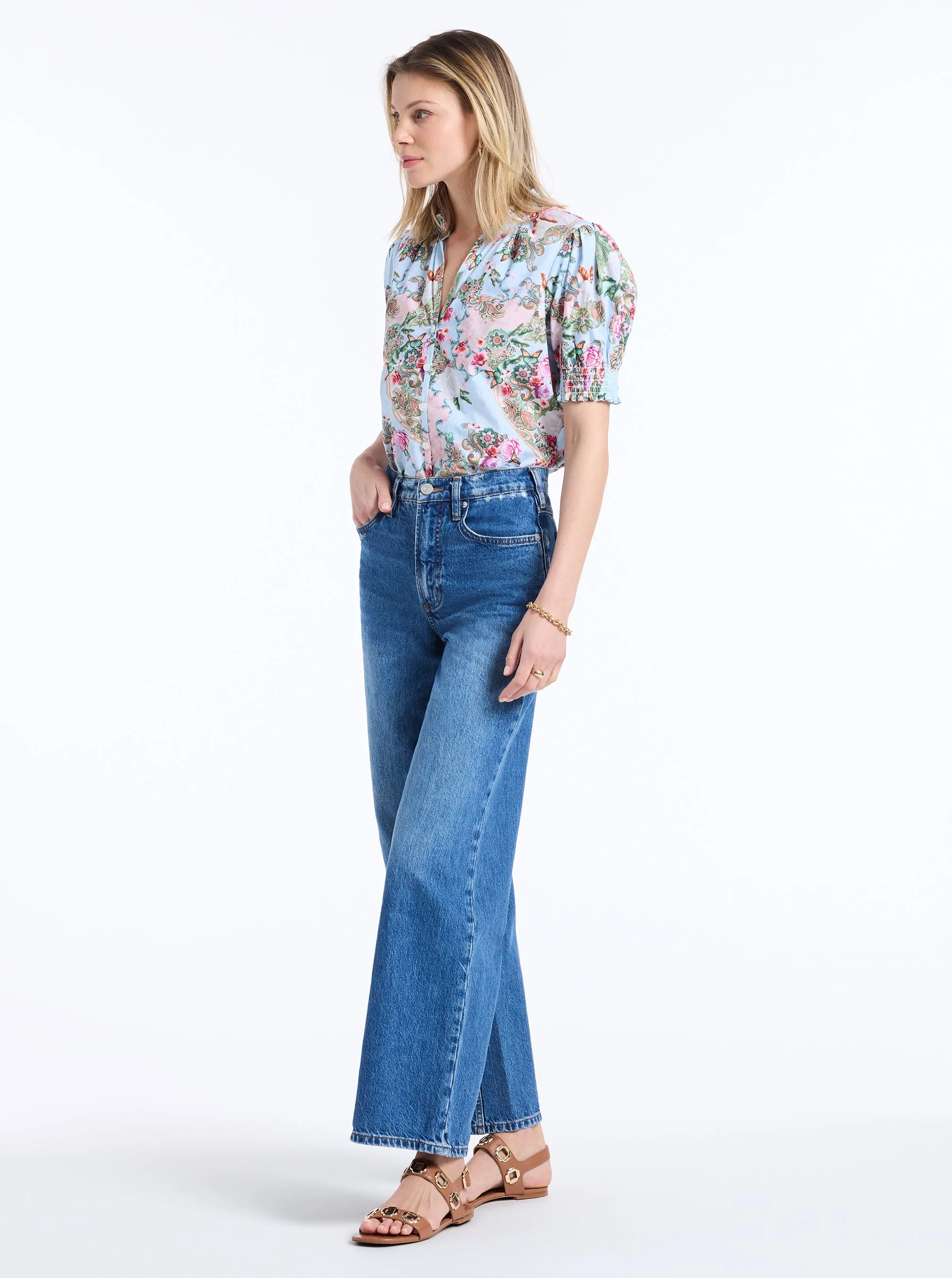 MILA SHORT SLEEVE SHIRT sold by Robert Graham product image thumbnail 5