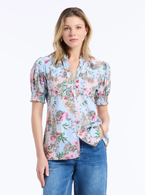 MILA SHORT SLEEVE SHIRT made by Robert Graham