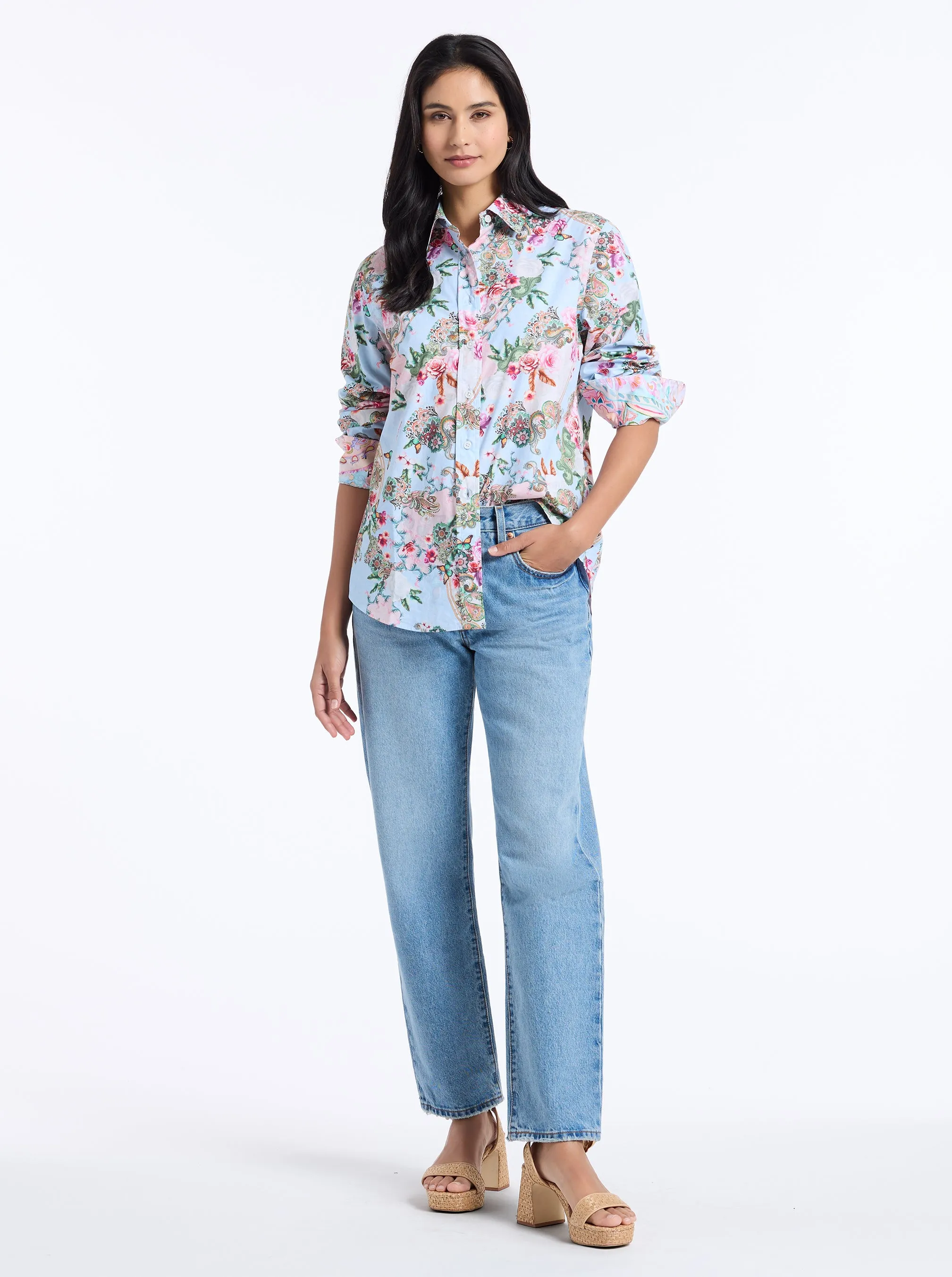 CARRIE LONG SLEEVE SHIRT sold by Robert Graham product image thumbnail 4