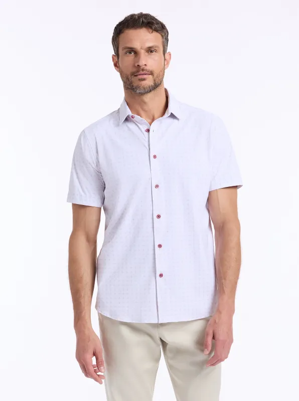 BROMPTON SHORT SLEEVE BUTTON DOWN SHIRT made by Robert Graham