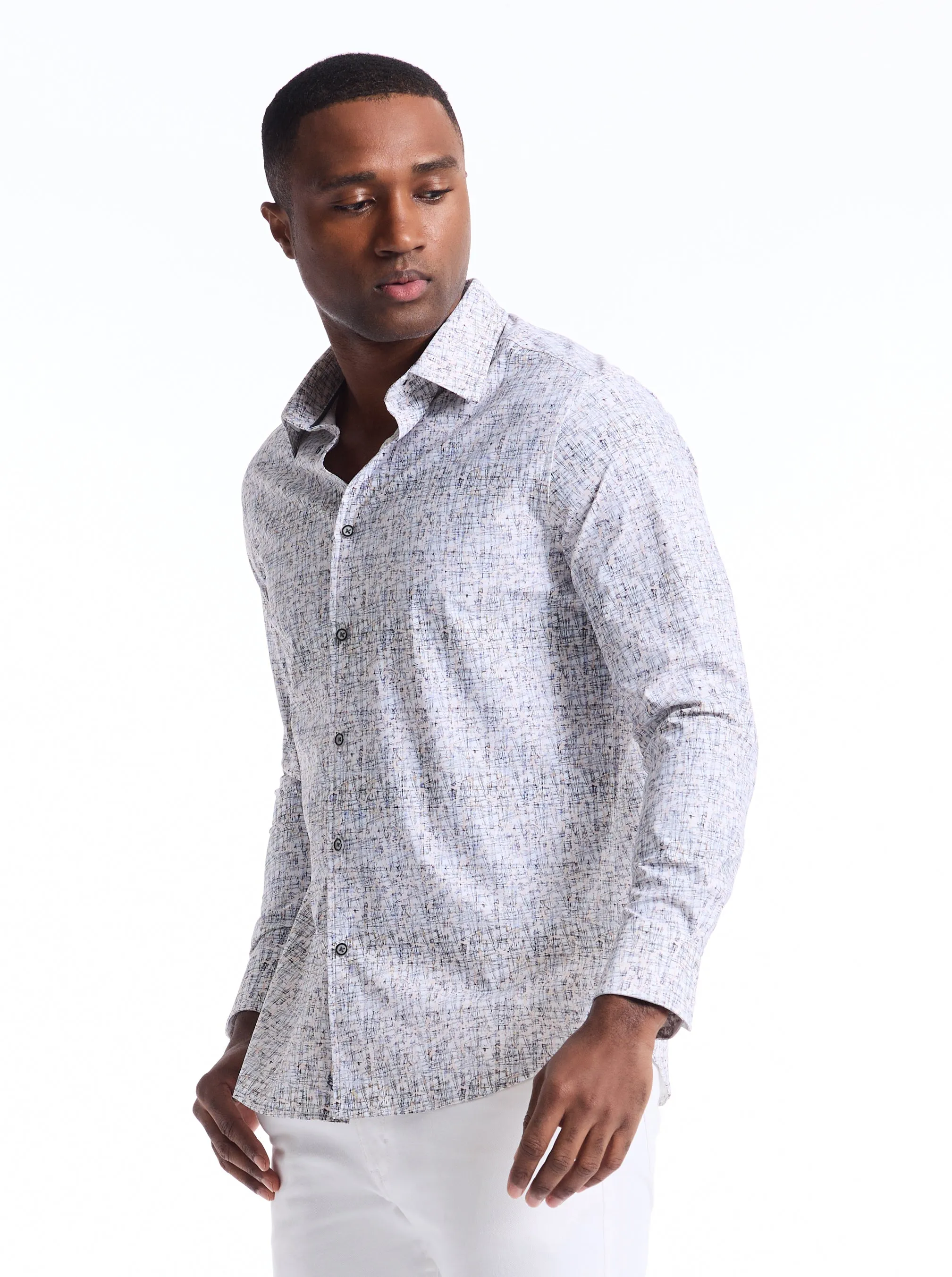 HAMMERSMITH LONG SLEEVE BUTTON DOWN SHIRT sold by Robert Graham product image thumbnail 4
