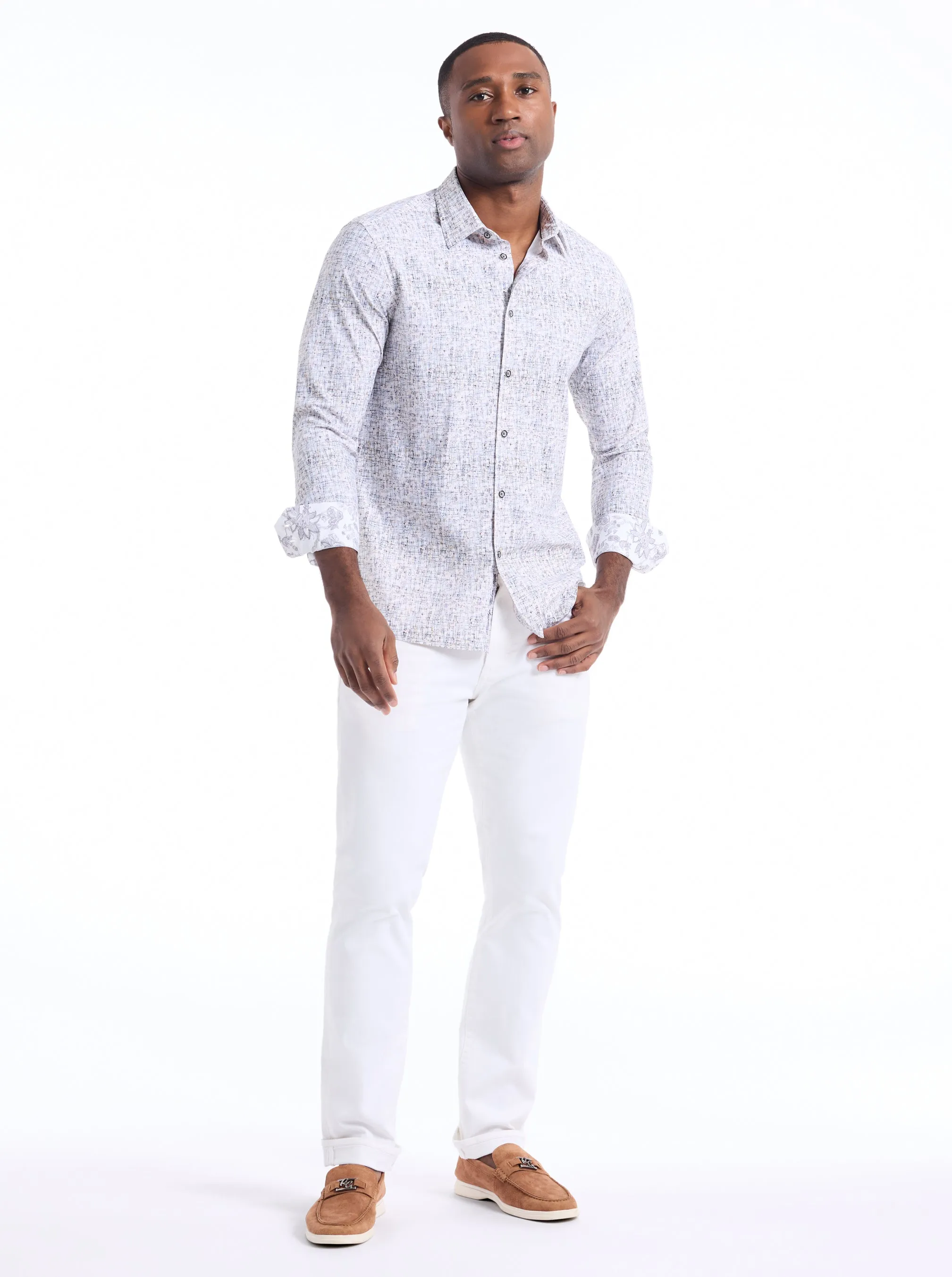 HAMMERSMITH LONG SLEEVE BUTTON DOWN SHIRT sold by Robert Graham product image thumbnail 5