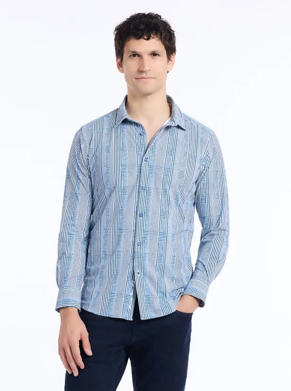 CHARNWOOD LONG SLEEVE BUTTON DOWN SHIRT made by Robert Graham