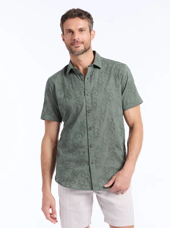 GRAFTON SHORT SLEEVE BUTTON DOWN SHIRT made by Robert Graham