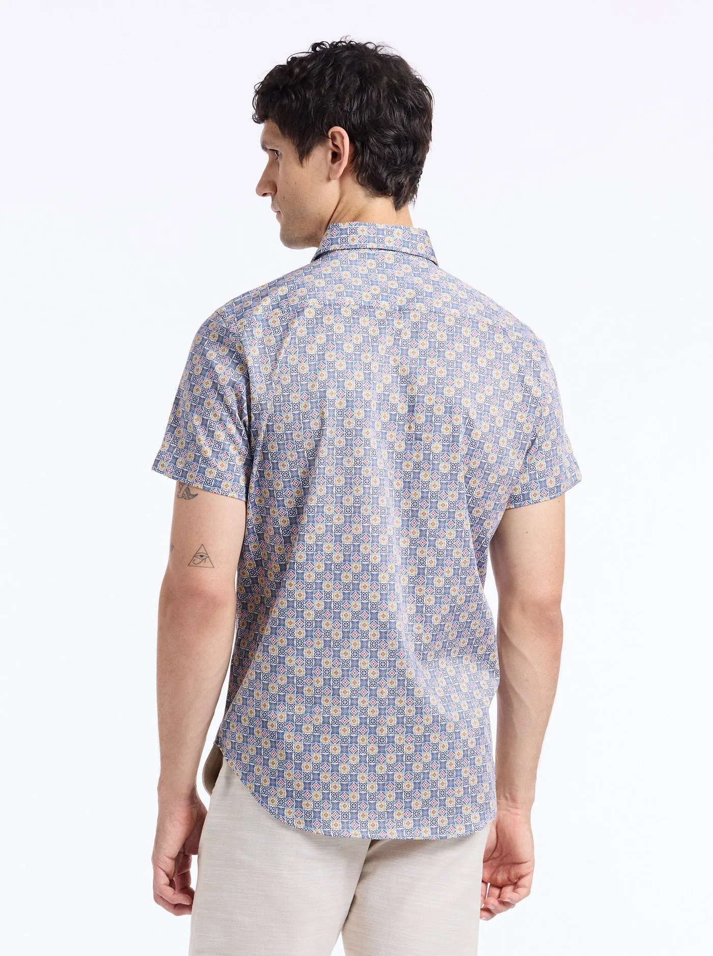 KINLOCH SHORT SLEEVE BUTTON DOWN SHIRT sold by Robert Graham product image thumbnail 5