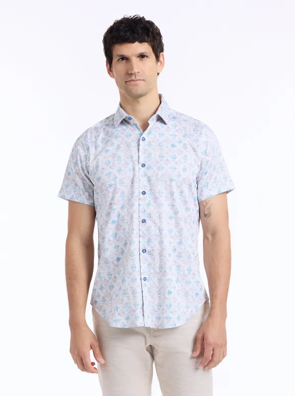 GREATOREX SHORT SLEEVE BUTTON DOWN SHIRT made by Robert Graham