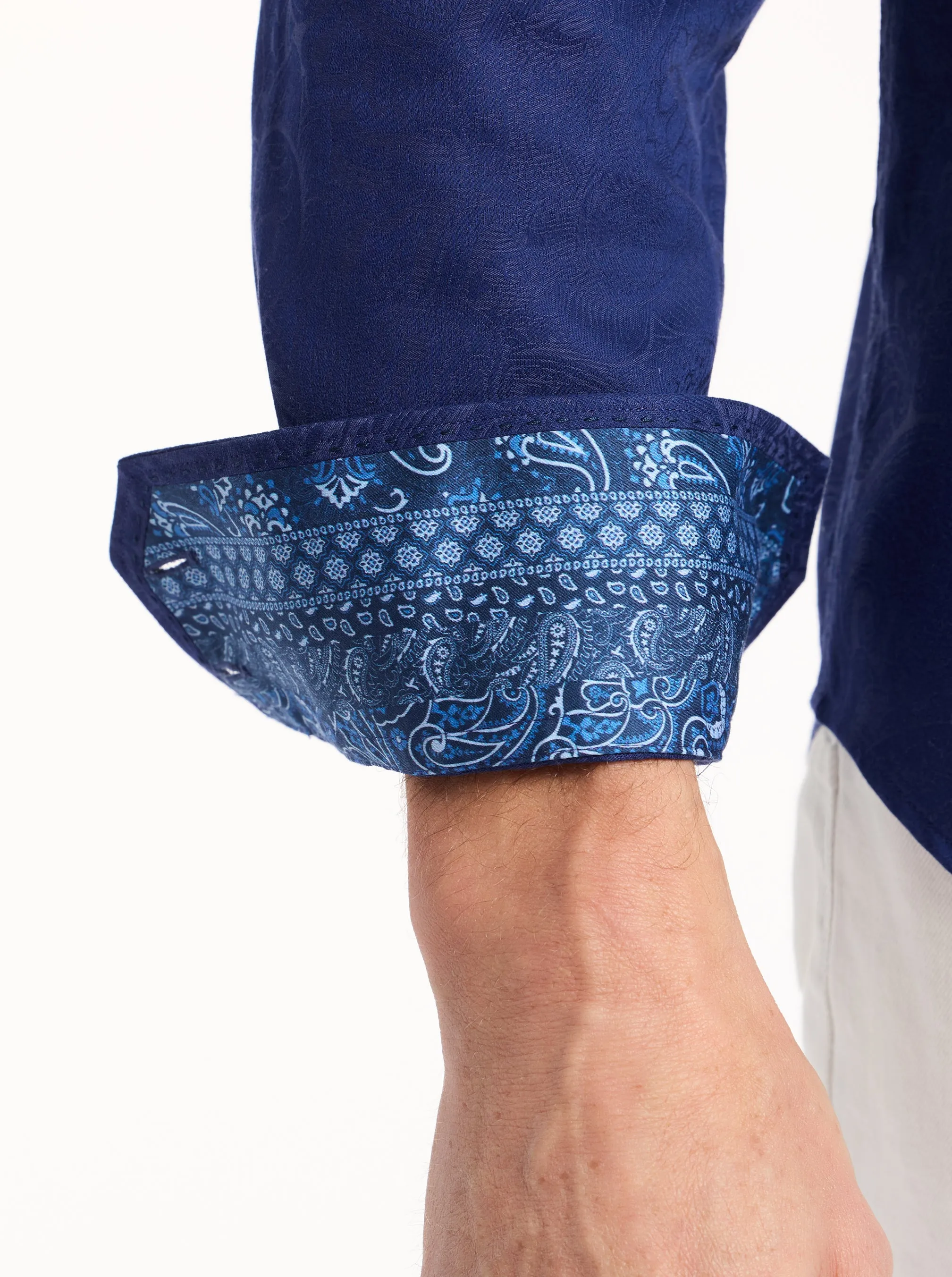 HUDSON LONG SLEEVE BUTTON DOWN SHIRT sold by Robert Graham product image thumbnail 3