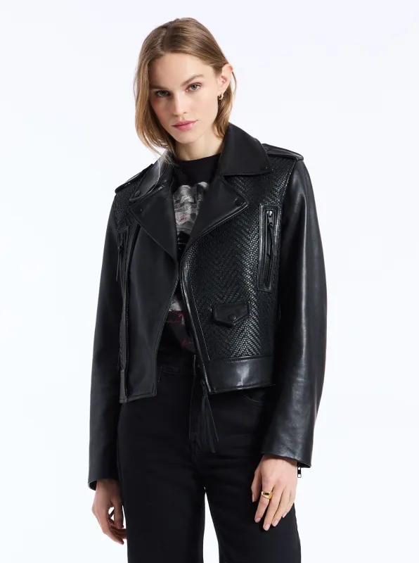 CLARA LEATHER JACKET sold by Robert Graham