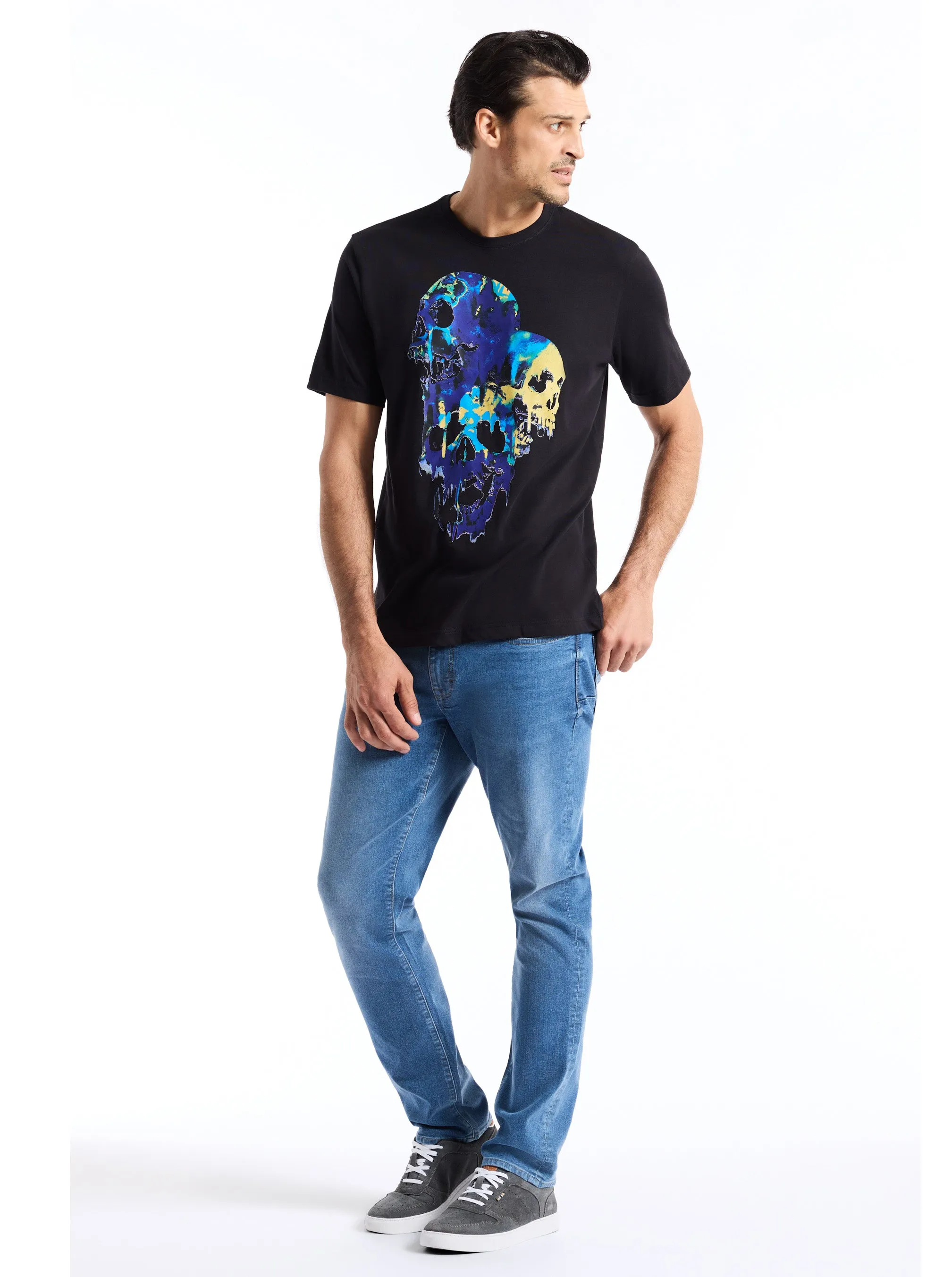SCREAM SKULL SHORT SLEEVE T-SHIRT sold by Robert Graham product image thumbnail 5