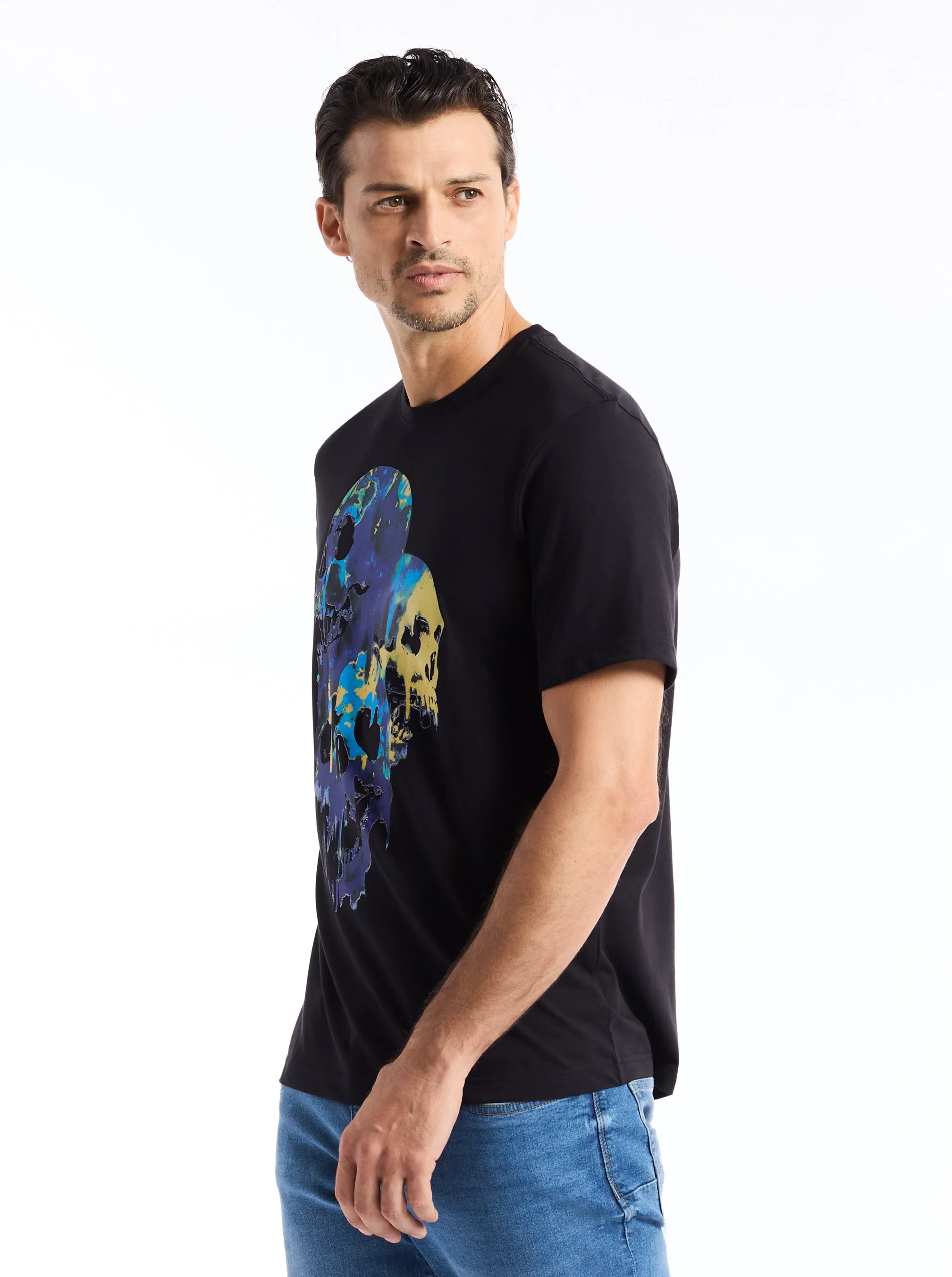 SCREAM SKULL SHORT SLEEVE T-SHIRT sold by Robert Graham product image thumbnail 3