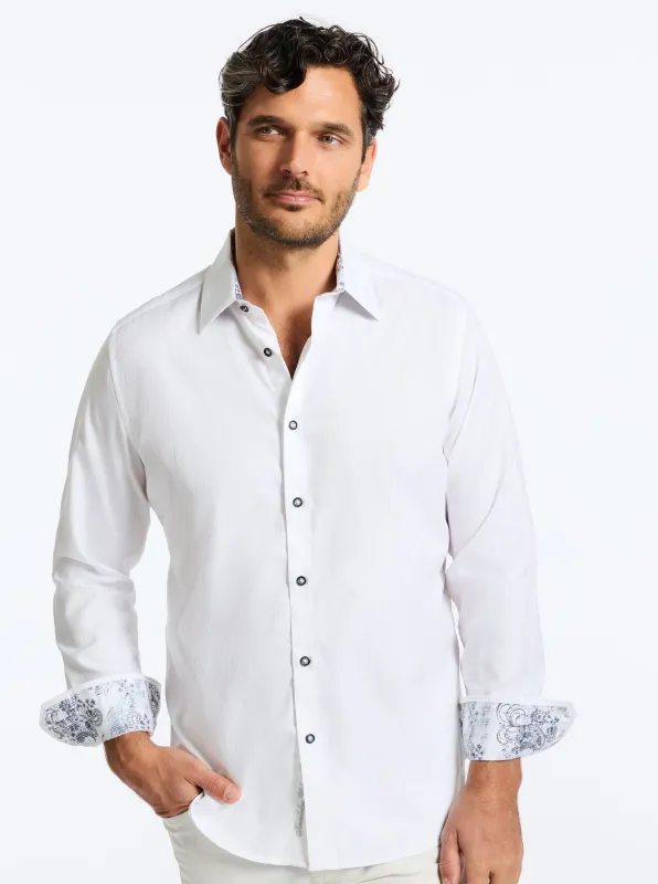 ODYSSEY LONG SLEEVE BUTTON DOWN SHIRT made by Robert Graham