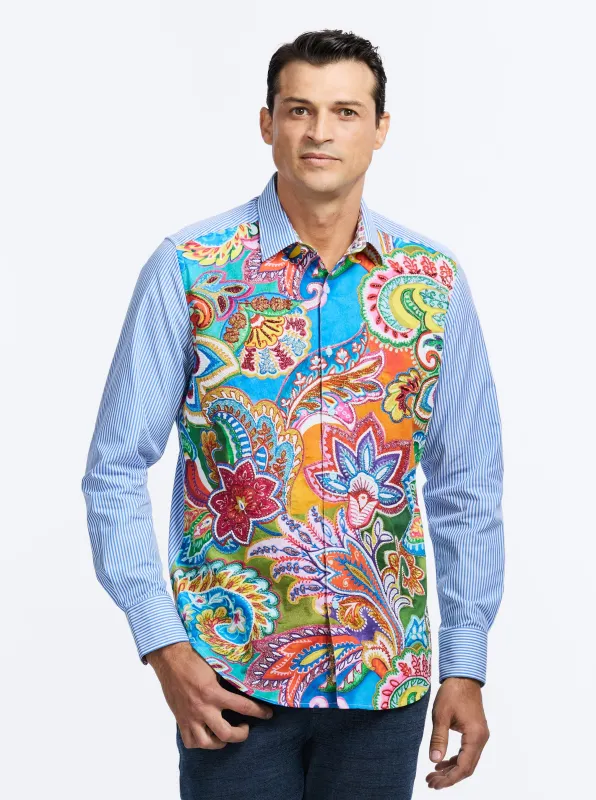 LIMITED EDITION KALEIDESCOPE LONG SLEEVE BUTTON DOWN sold by Robert Graham