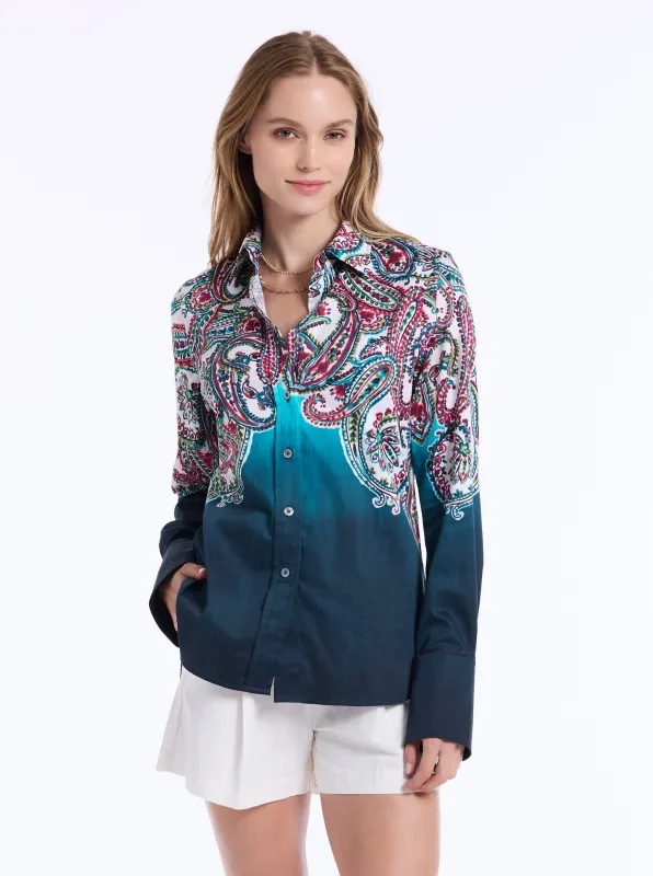 PRISCILLA LONG SLEEVE SHIRT made by Robert Graham