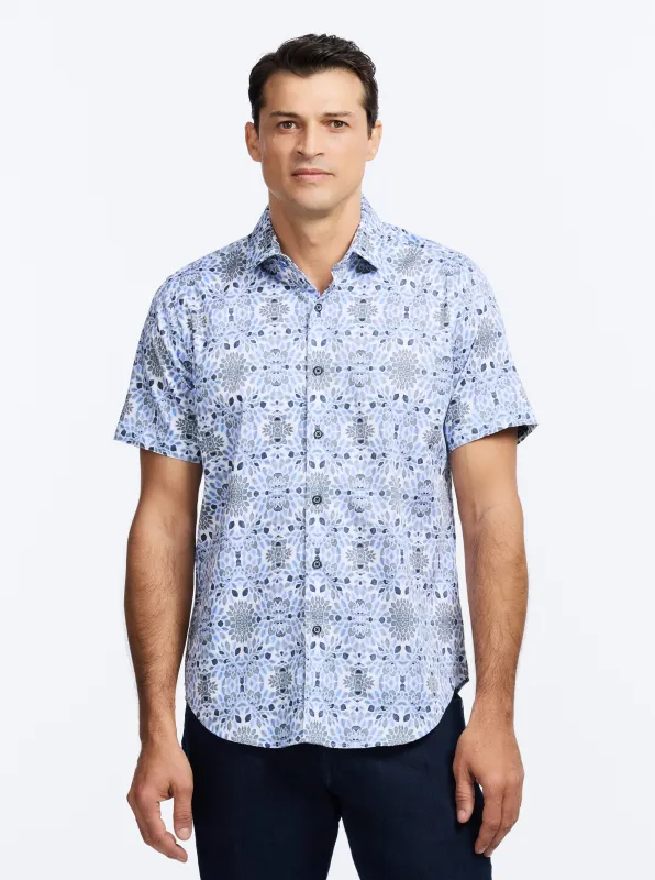 AMAGANSETT SHORT SLEEVE BUTTON DOWN SHIRT made by Robert Graham