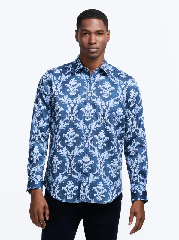 NEVILLE LONG SLEEVE BUTTON DOWN SHIRT BIG made by Robert Graham