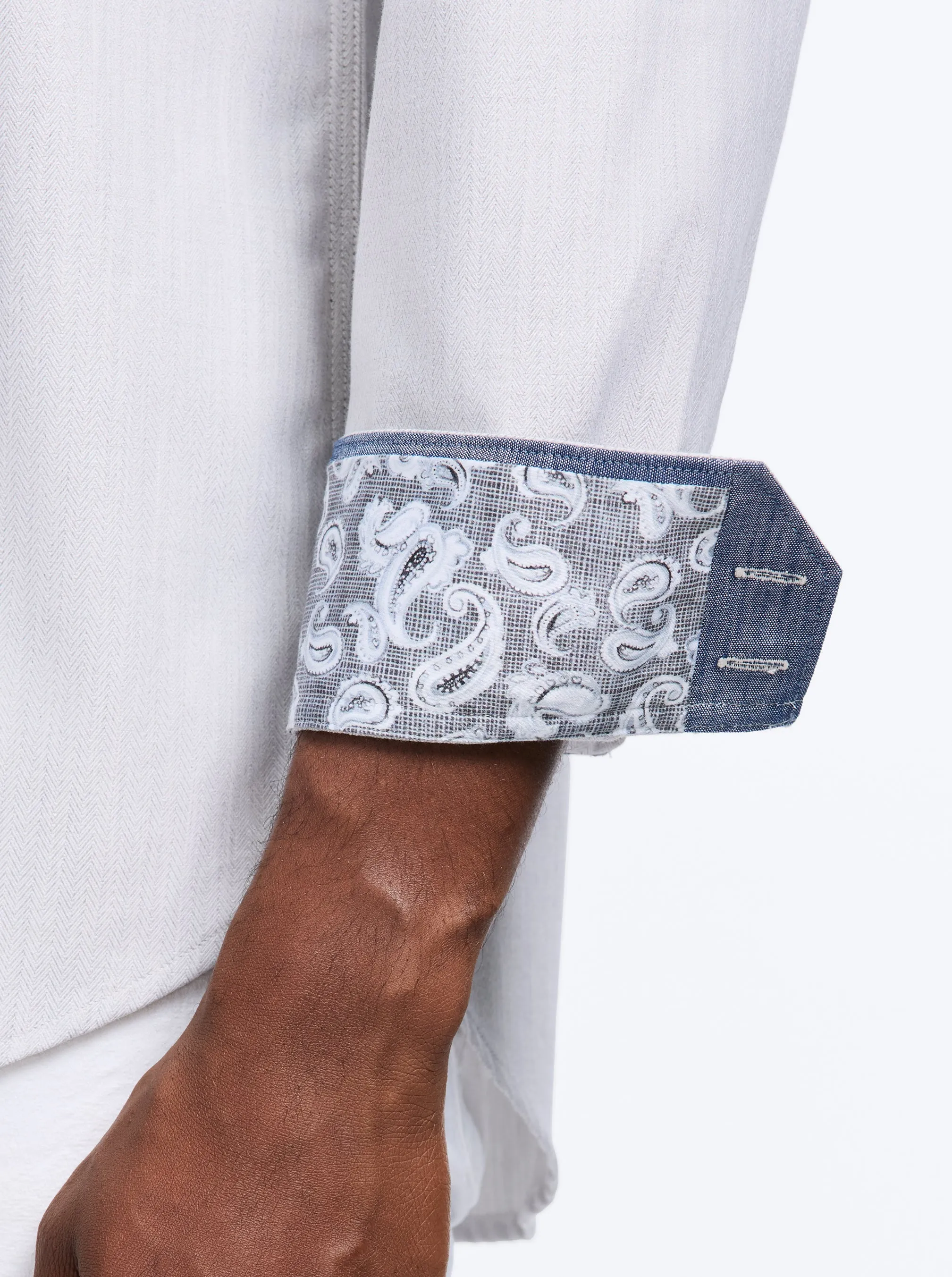 CHARLTON LONG SLEEVE BUTTON DOWN SHIRT sold by Robert Graham product image thumbnail 4