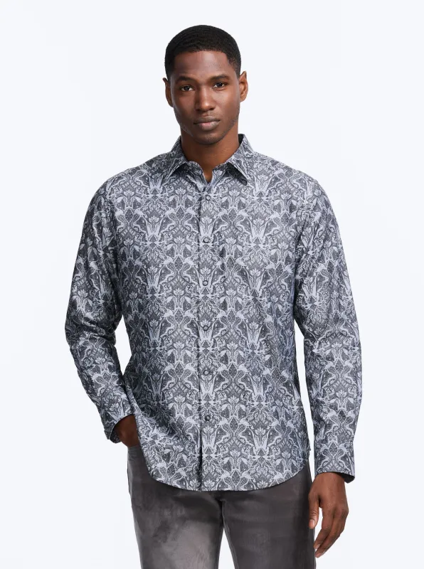 HIGHLAND LONG SLEEVE BUTTON DOWN SHIRT made by Robert Graham