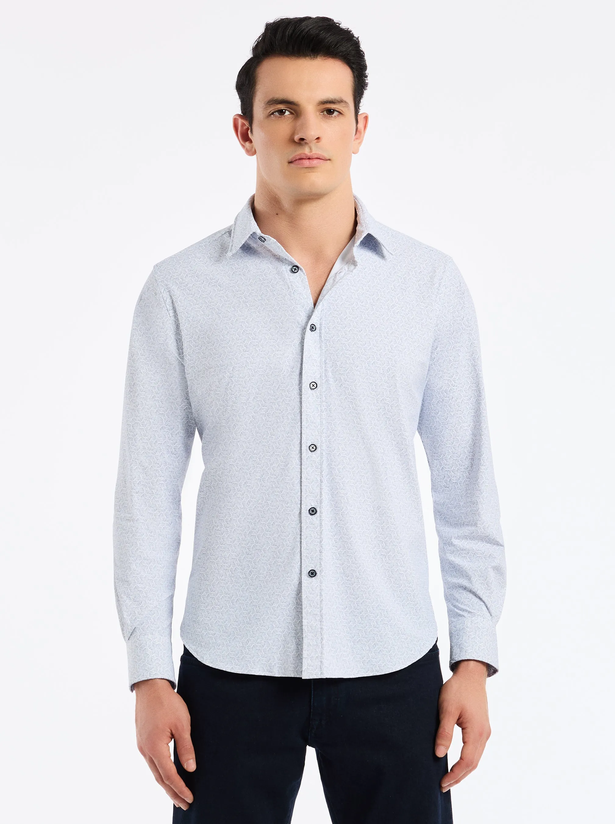 ASTERIK LONG SLEEVE BUTTON DOWN SHIRT sold by Robert Graham