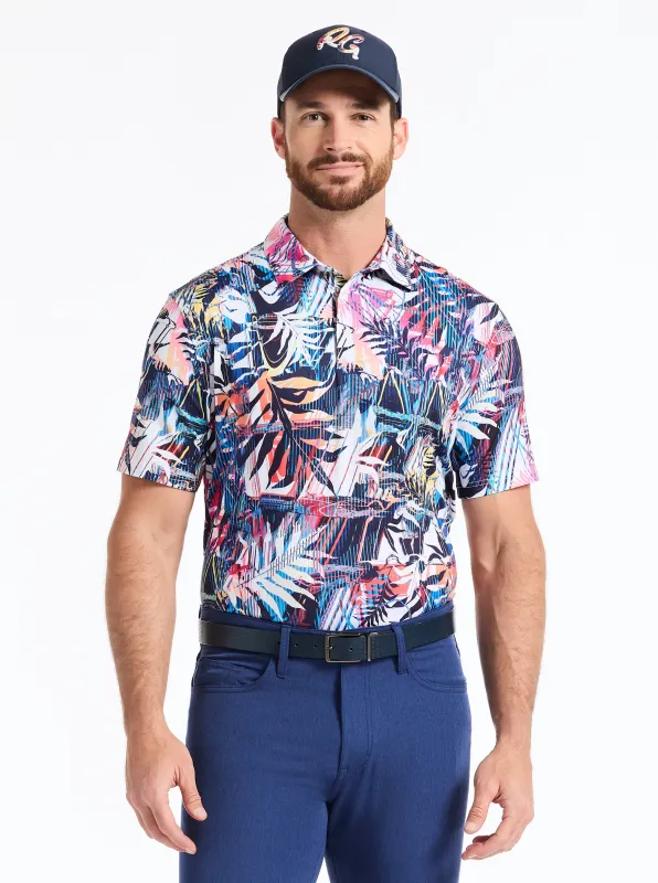 PALM DREAMS SHORT SLEEVE POLO made by Robert Graham