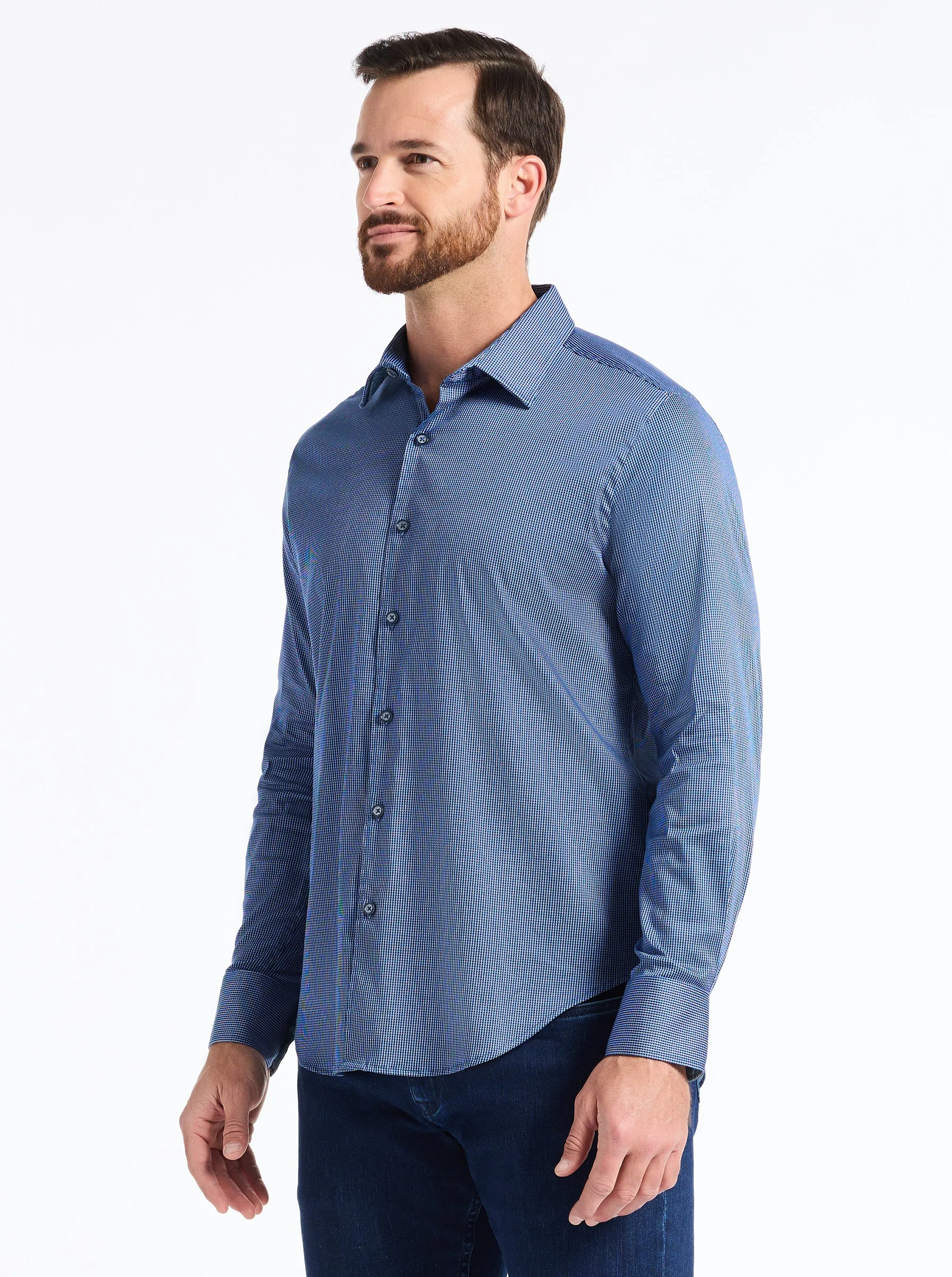 CORTLAND LONG SLEEVE BUTTON DOWN SHIRT sold by Robert Graham product image thumbnail 4