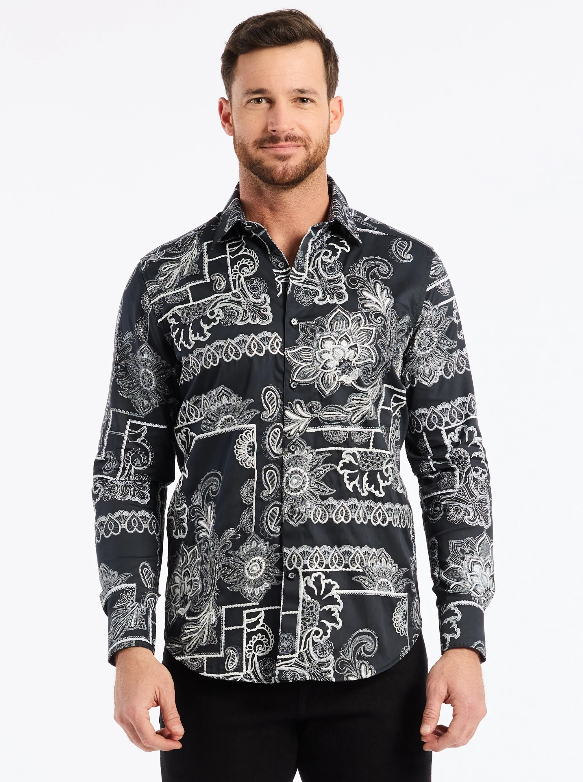 ARDEN LONG SLEEVE BUTTON DOWN SHIRT sold by Robert Graham
