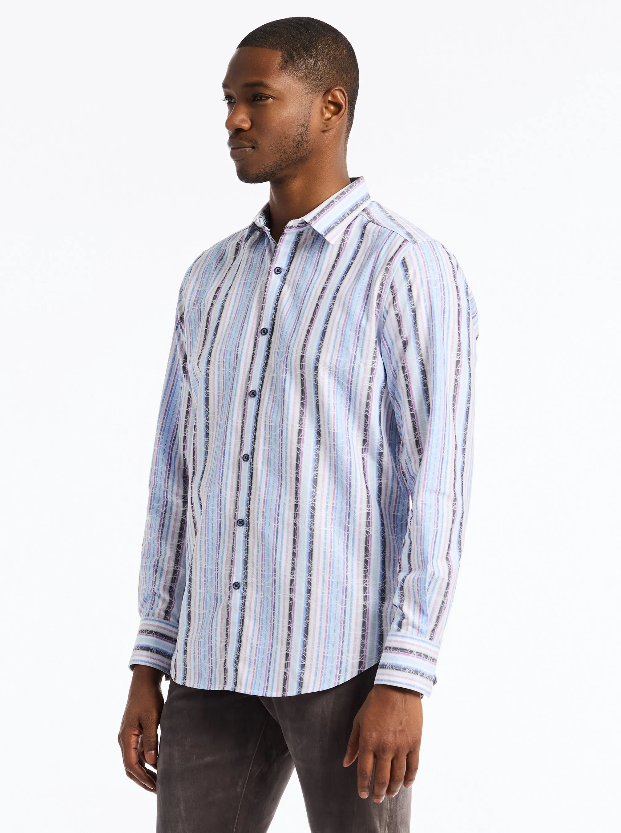 DRAKESWOOD LONG SLEEVE BUTTON DOWN SHIRT sold by Robert Graham product image thumbnail 4