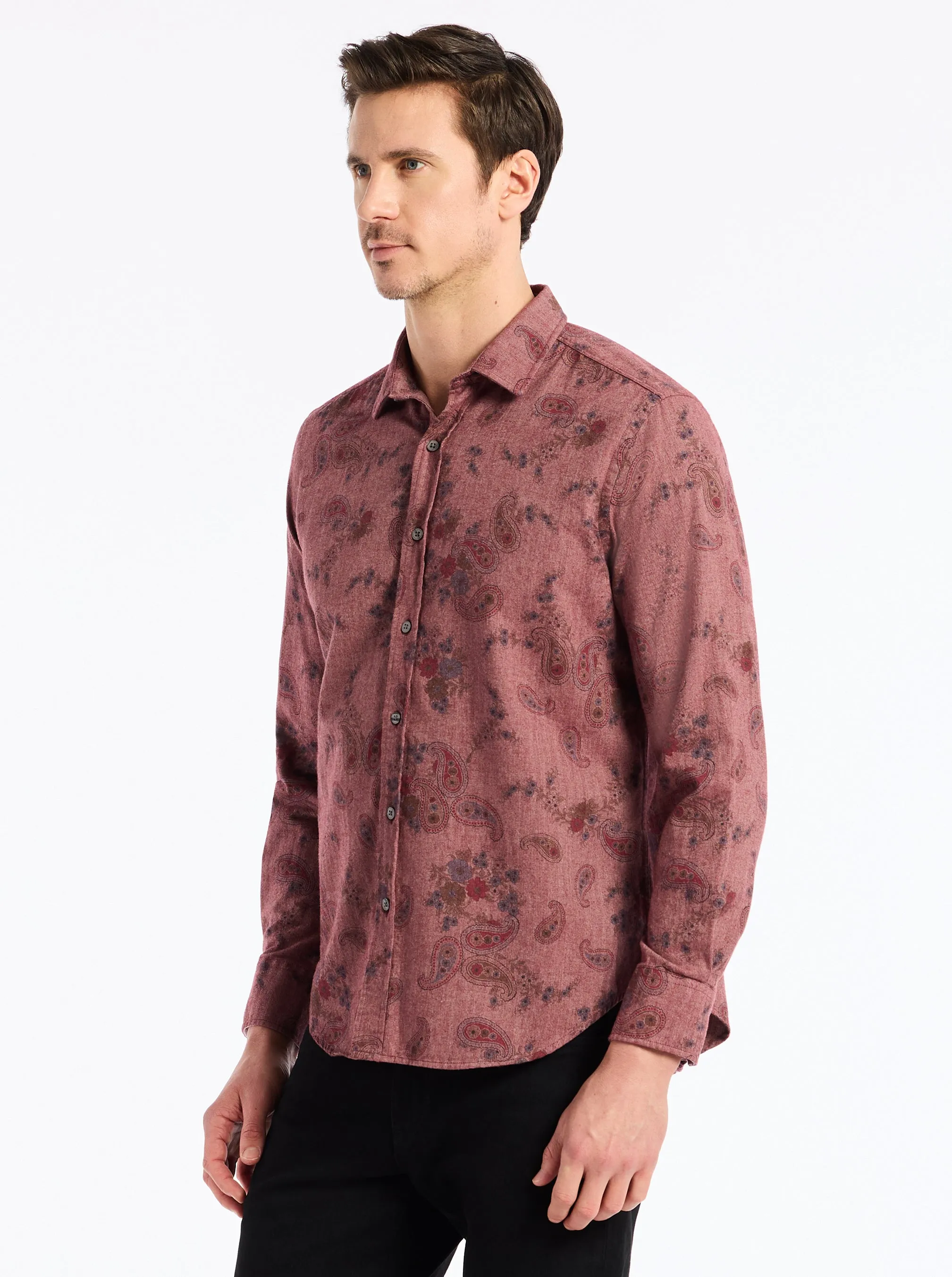 MINETTA LONG SLEEVE BUTTON DOWN SHIRT sold by Robert Graham product image thumbnail 4