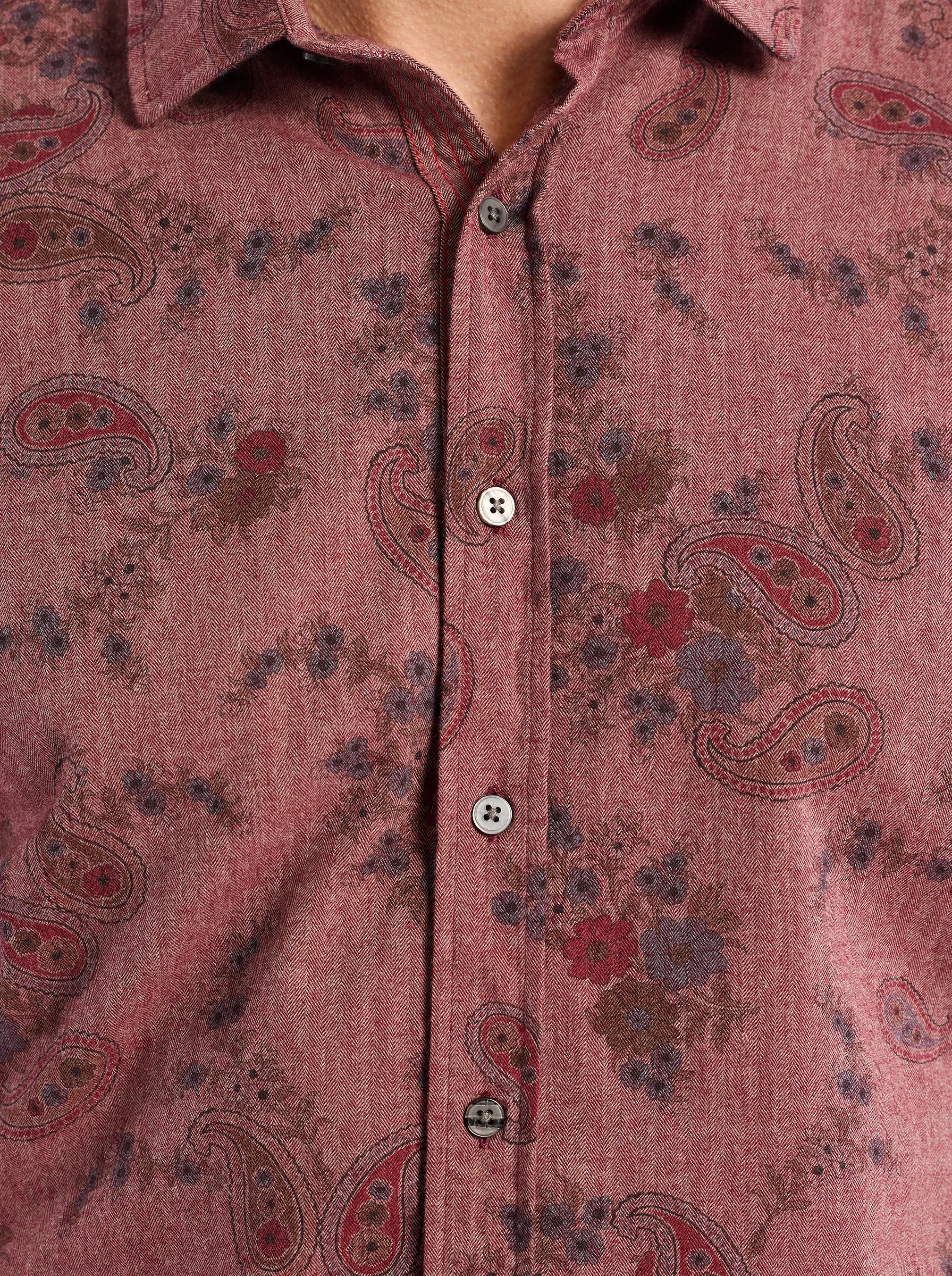 MINETTA LONG SLEEVE BUTTON DOWN SHIRT sold by Robert Graham product image thumbnail 5