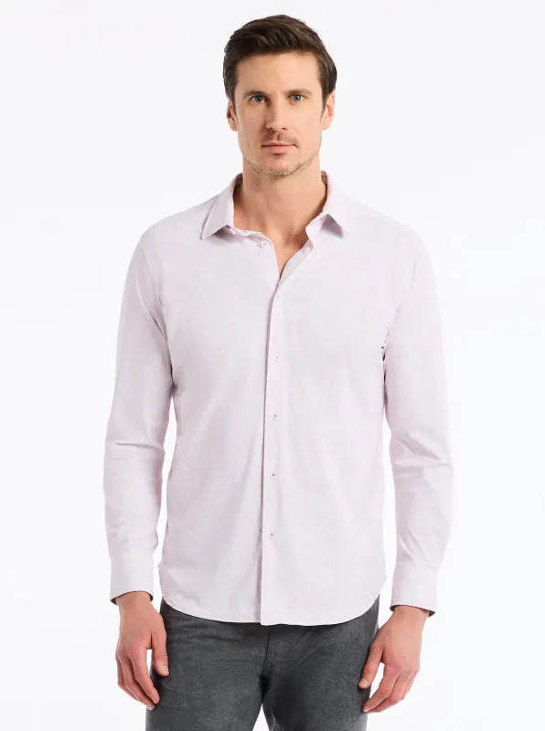 THURSTON LONG SLEEVE BUTTON DOWN KNIT SHIRT made by Robert Graham