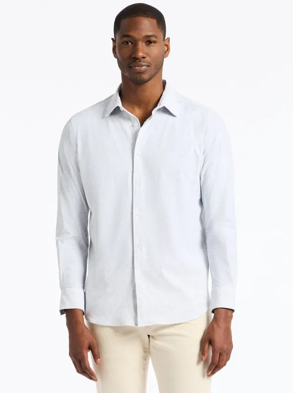 THURSTON LONG SLEEVE BUTTON DOWN KNIT SHIRT made by Robert Graham