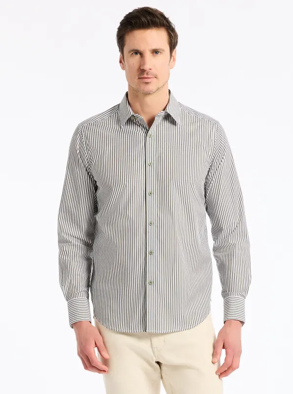 GREENWICH LONG SLEEVE BUTTON DOWN SHIRT made by Robert Graham