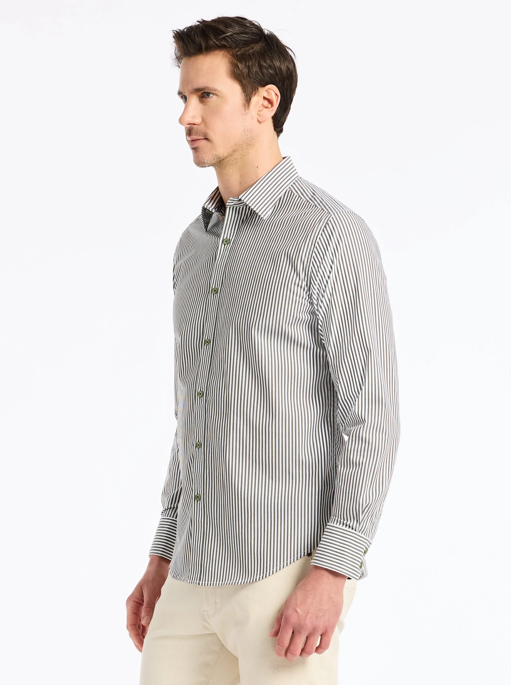 GREENWICH LONG SLEEVE BUTTON DOWN SHIRT sold by Robert Graham product image thumbnail 4
